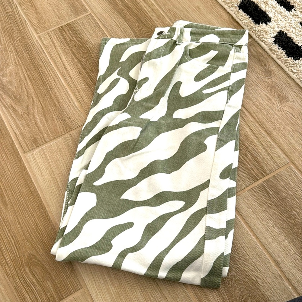 Zebra Print Jeans